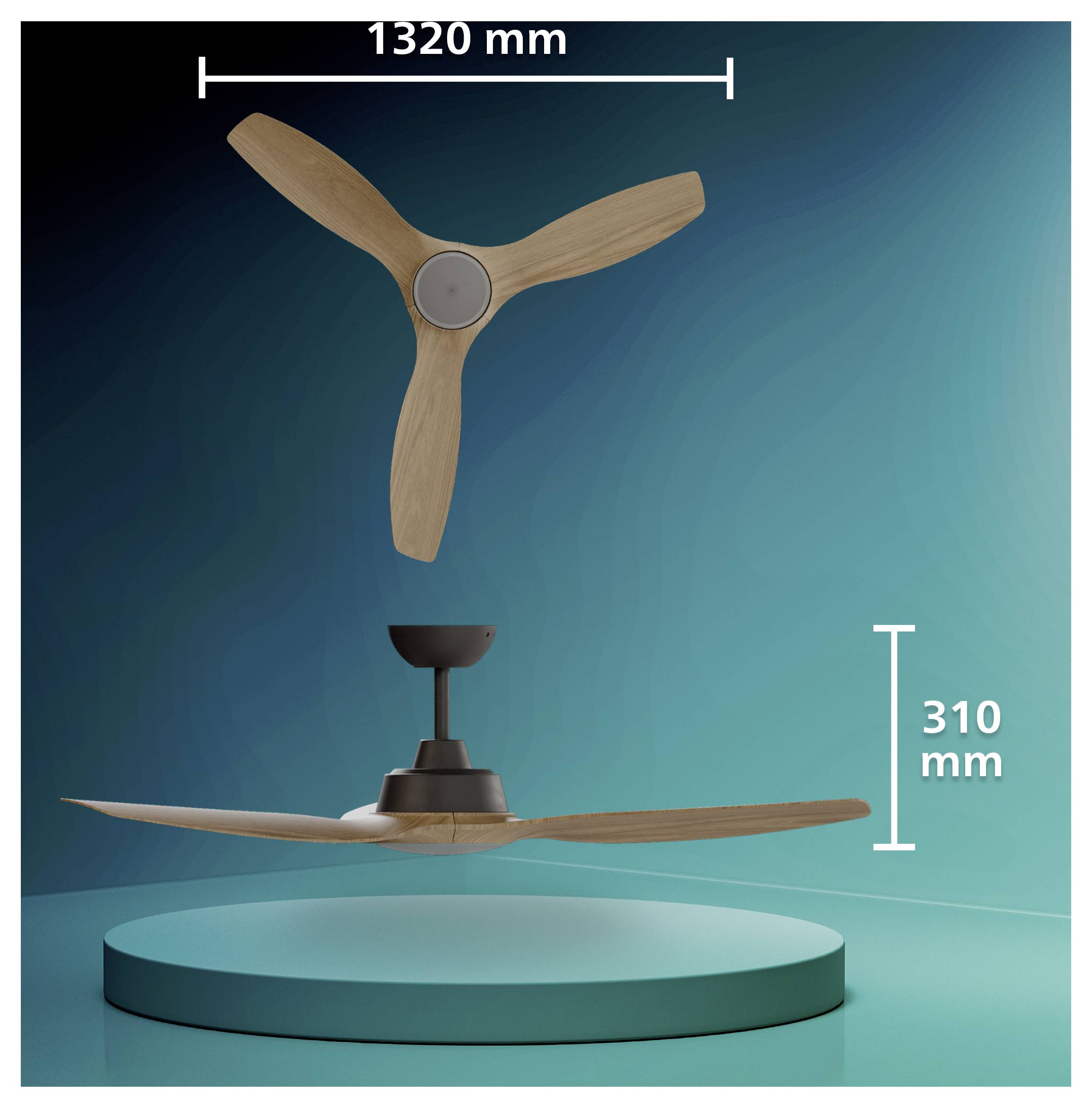 Philips LED Deckenventilator 35W mit Fernbedienung, Dimmbar