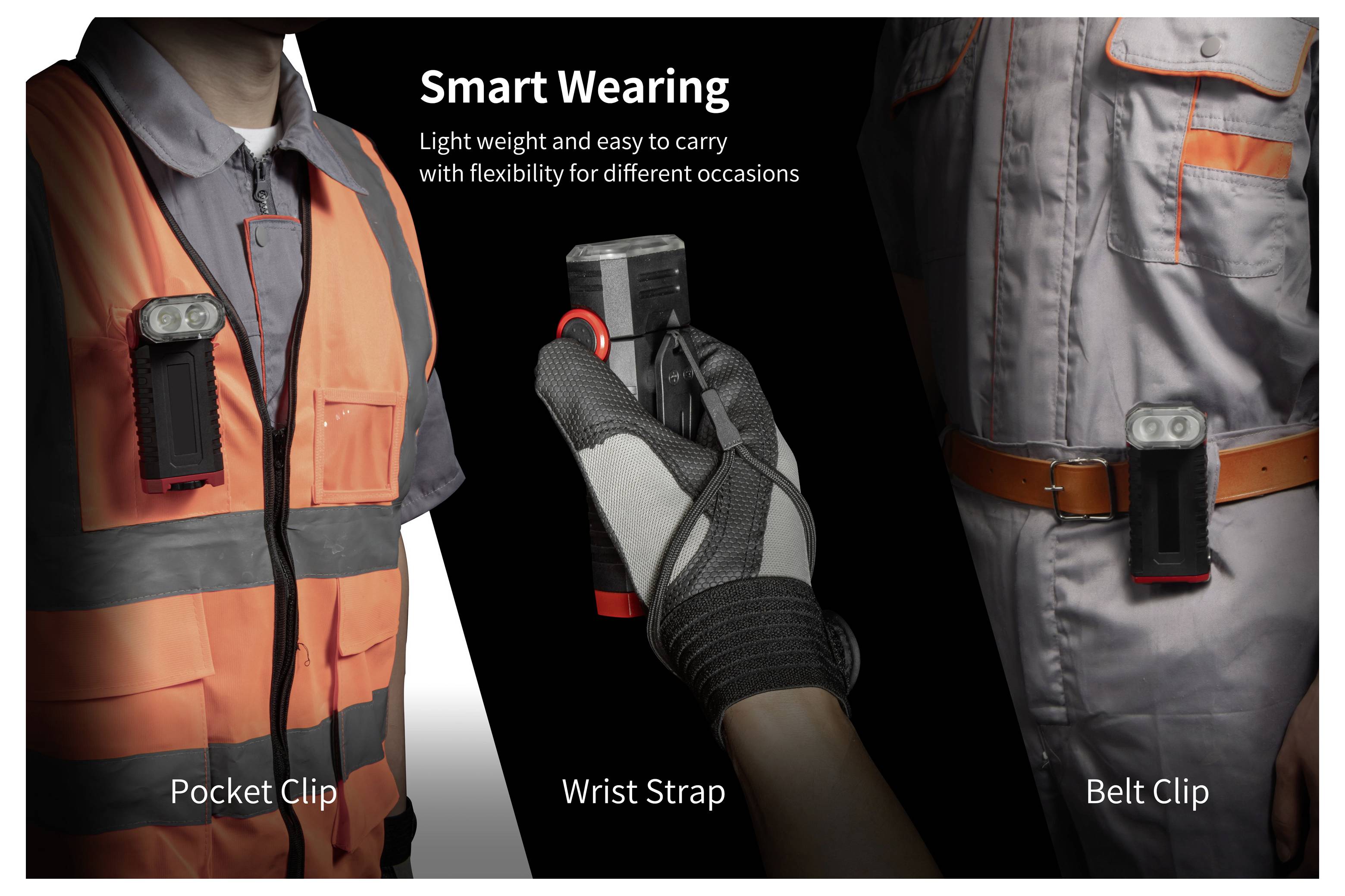 Werbebild eines tragbaren Geräts mit „Smart Wearing