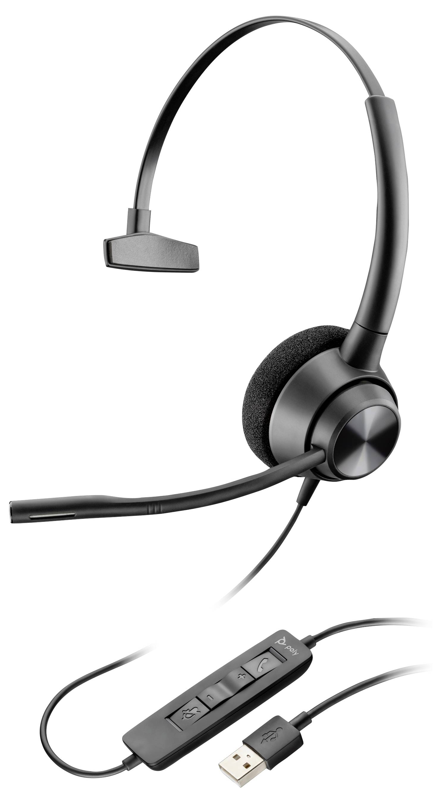 HP Poly EncorePro 310 USB-A Headset On Ear Headset Schwarz