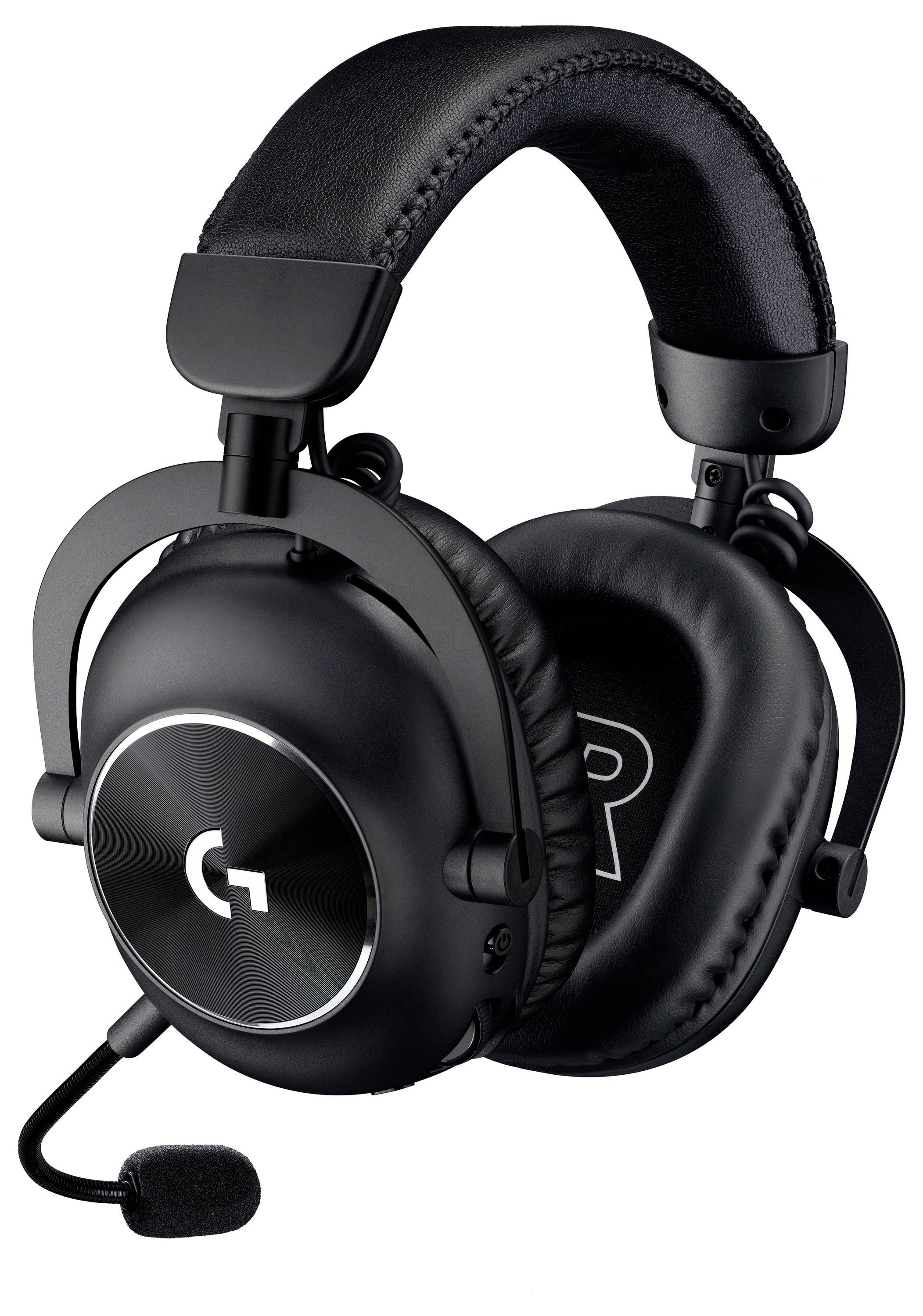 Schwarzes Over-Ear-Gaming-Headset mit Boom-Mikrofon und gepolstertem Kopfbügel, auf weißem Hintergrund dargestellt.