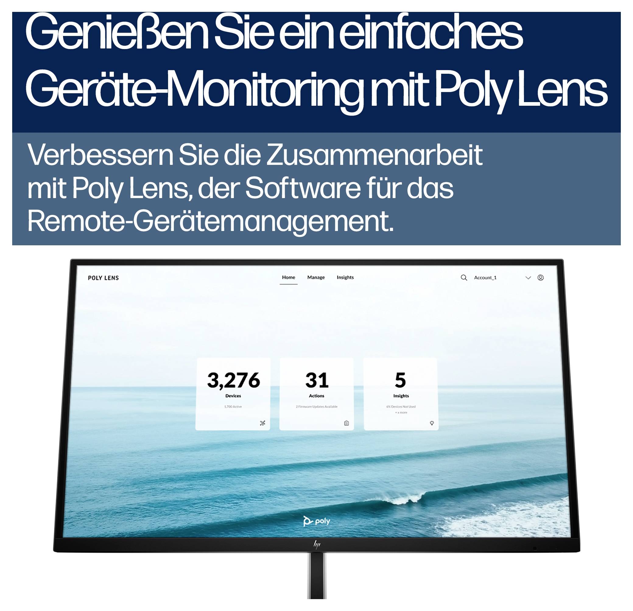 HP Poly V72 UVB Video Bar Modulares 4K-Videokonferenzsystem 3840 x 2160 Pixel