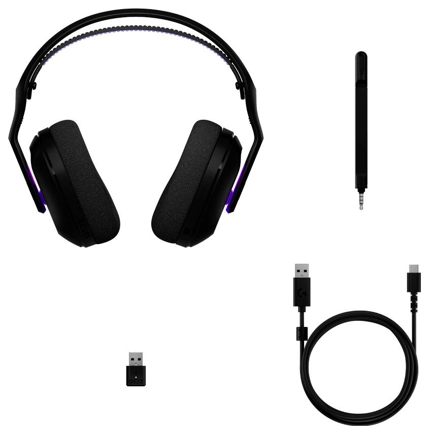 Logitech LOGI G522 Headset PC VOSS CDM/Mixed Over Ear Headset Bluetooth® Schwarz Computer