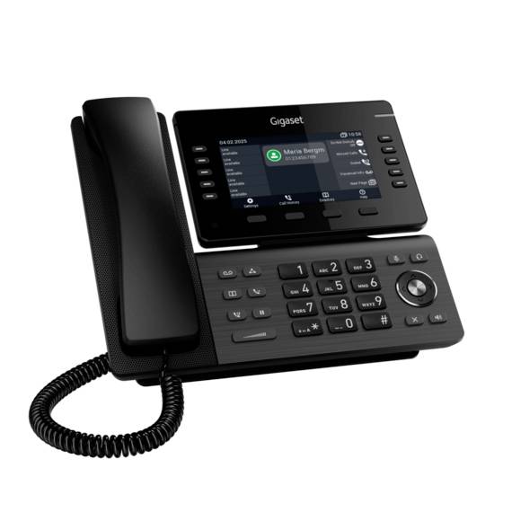 Gigaset P855BW IP PRO IP Tischtelefon Schnurgebundenes Telefon, VoIP Schwarz