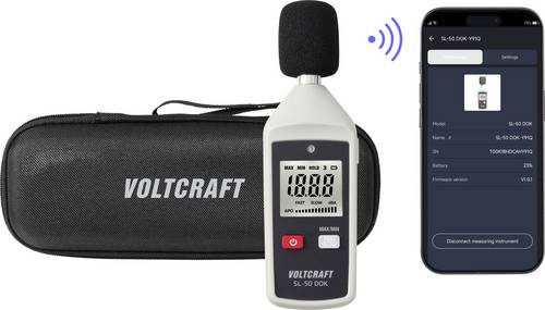 VOLTCRAFT SL-50 DOK Schallpegel-Messgerät mit Reportfunktion 130 dB (max.) 31.5 Hz - 8 kHz