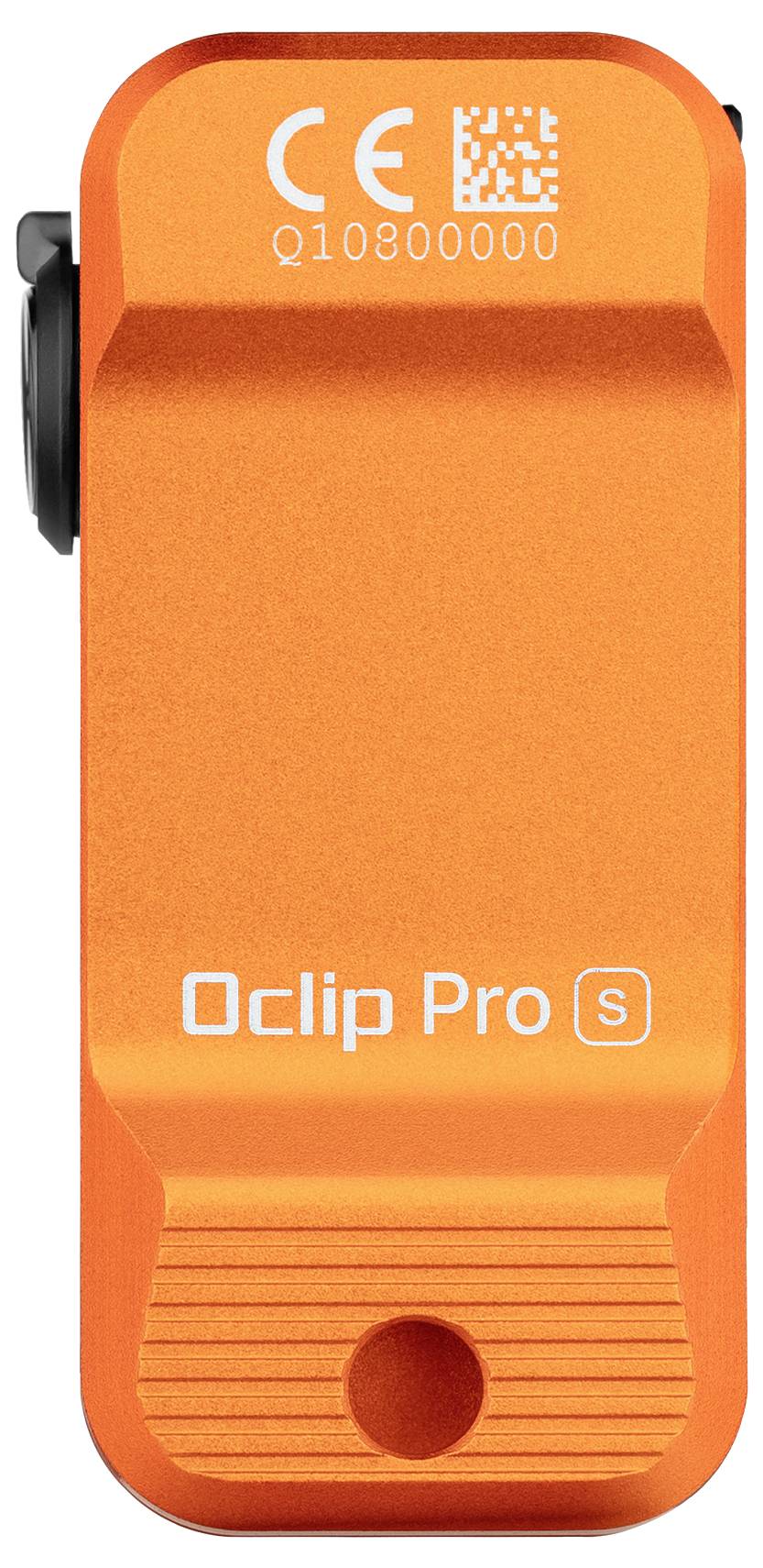 Orange Oclip Pro S Gerät mit Text „CE Q10800000
