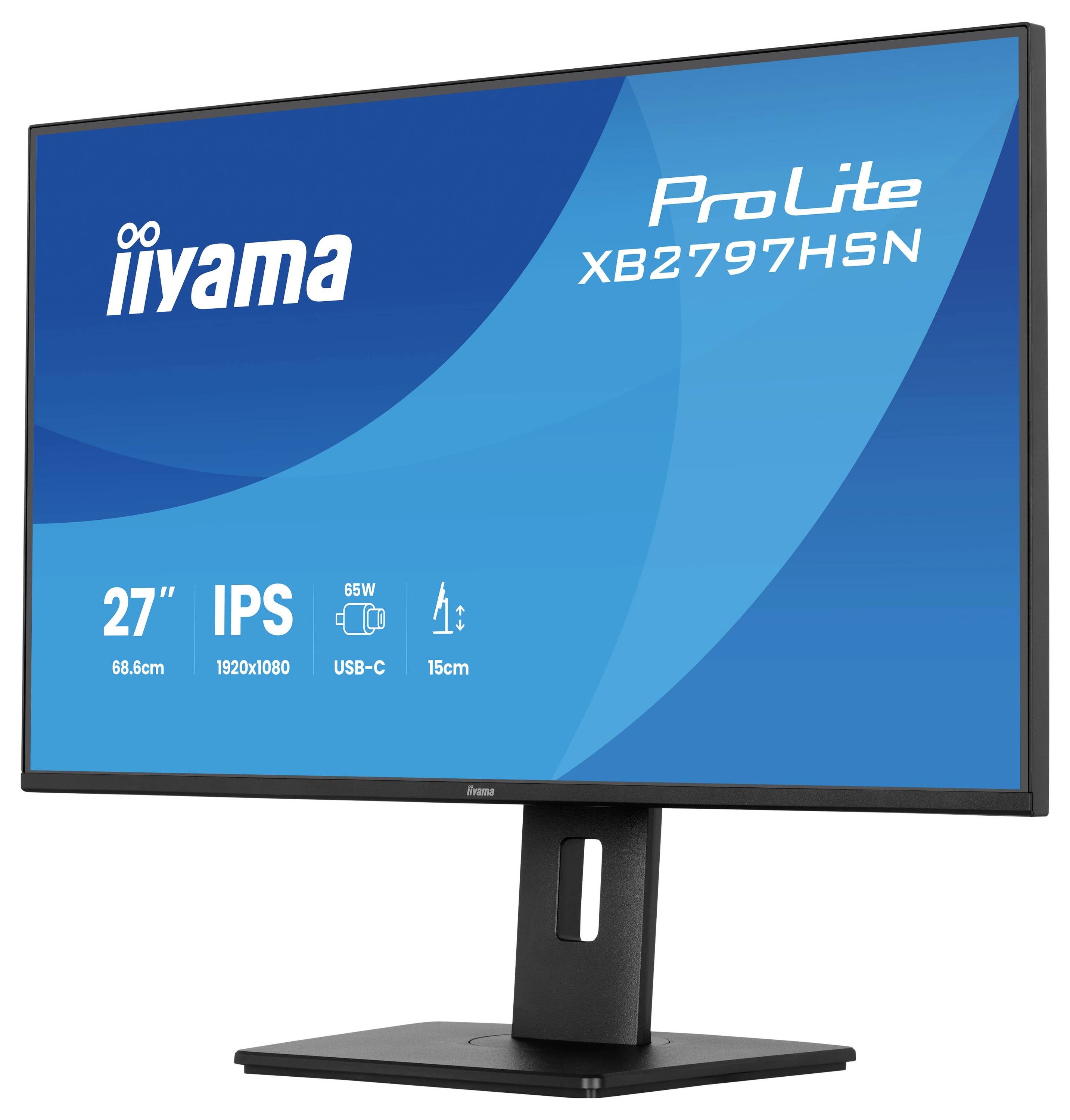 Ein Computermonitor mit der Aufschrift „iiyama ProLite XB2797HSN
