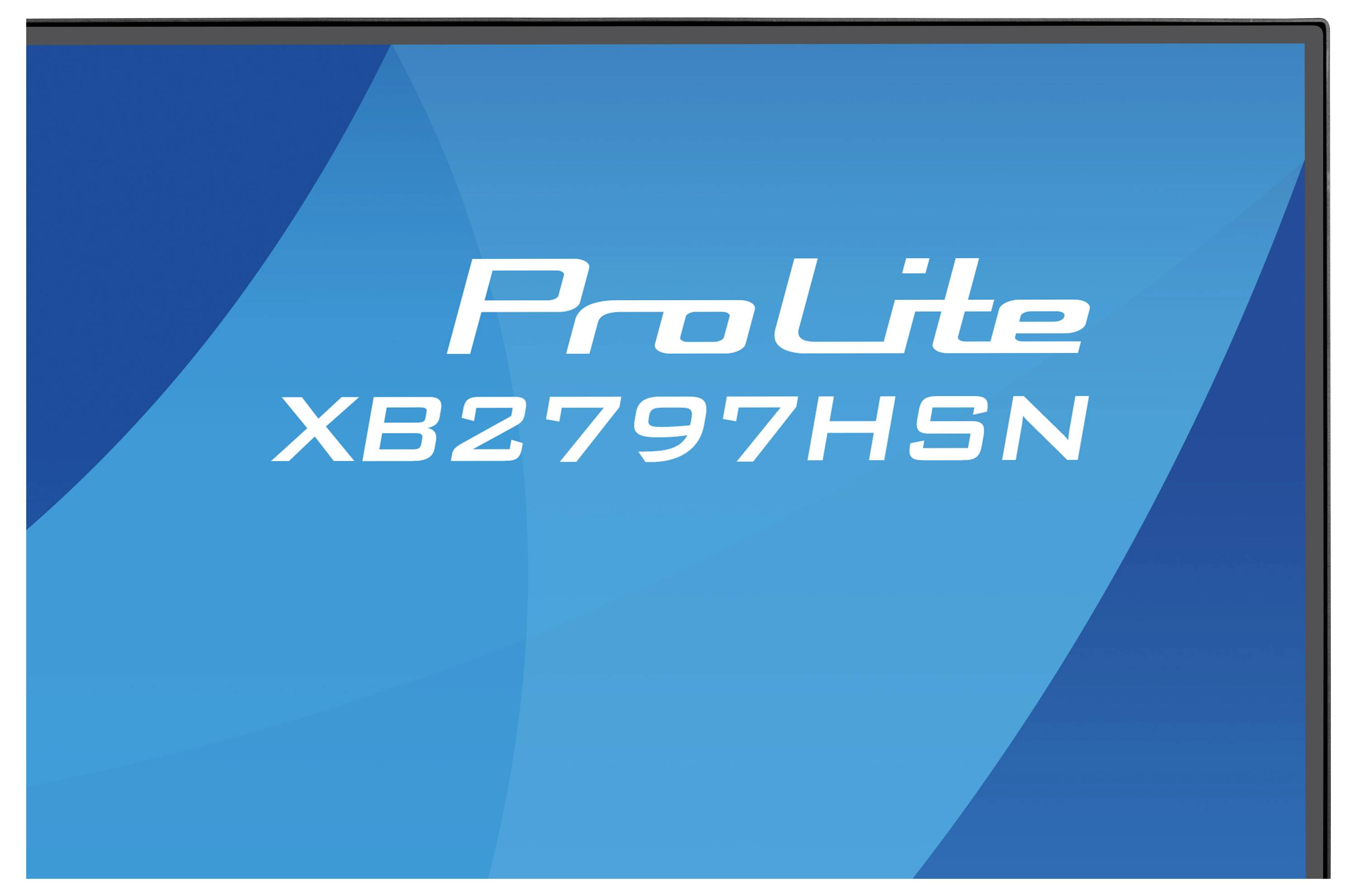Blauer Bildschirm mit dem Text „ProLite XB2797HSN