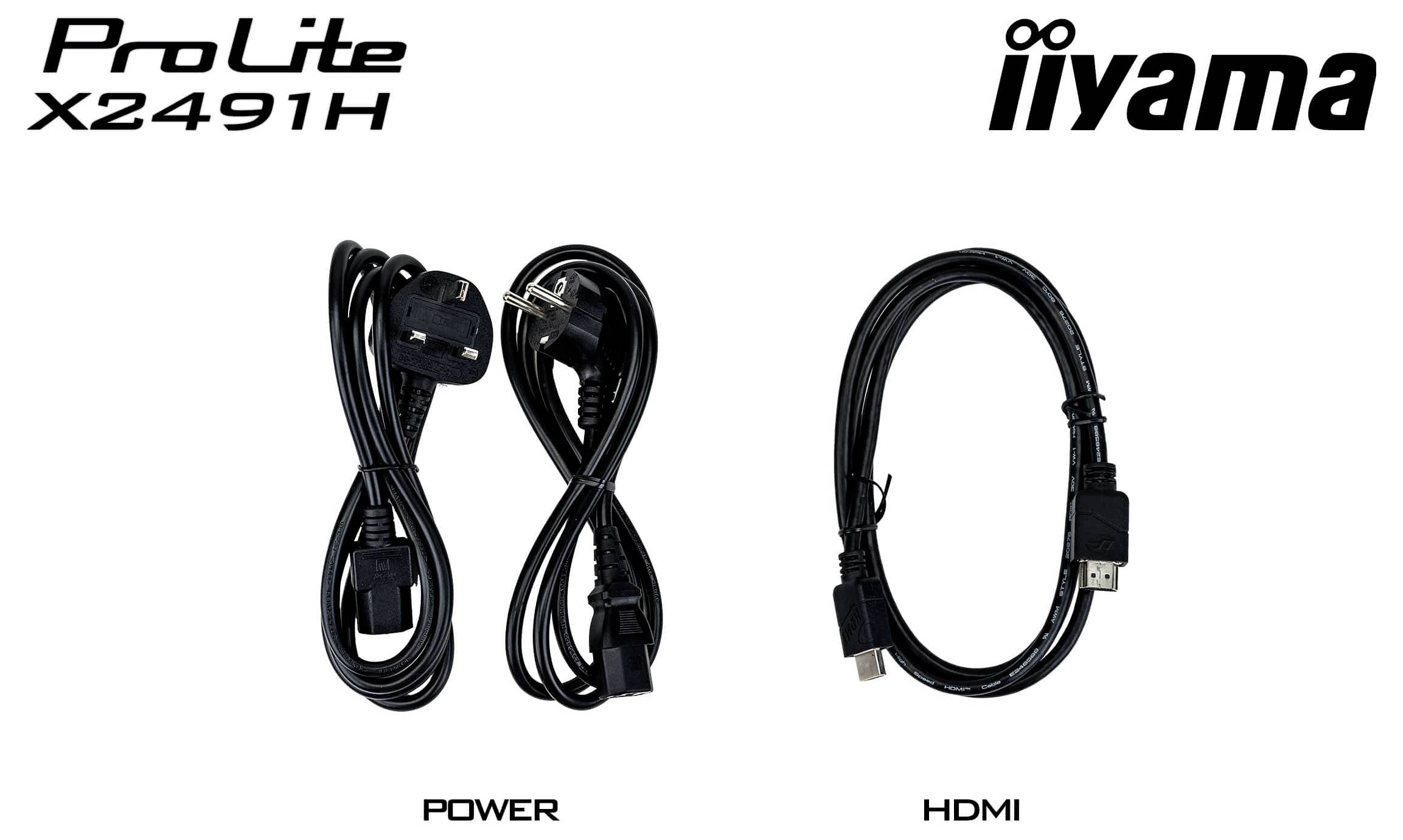 Zwei Kabel mit den Bezeichnungen „POWER