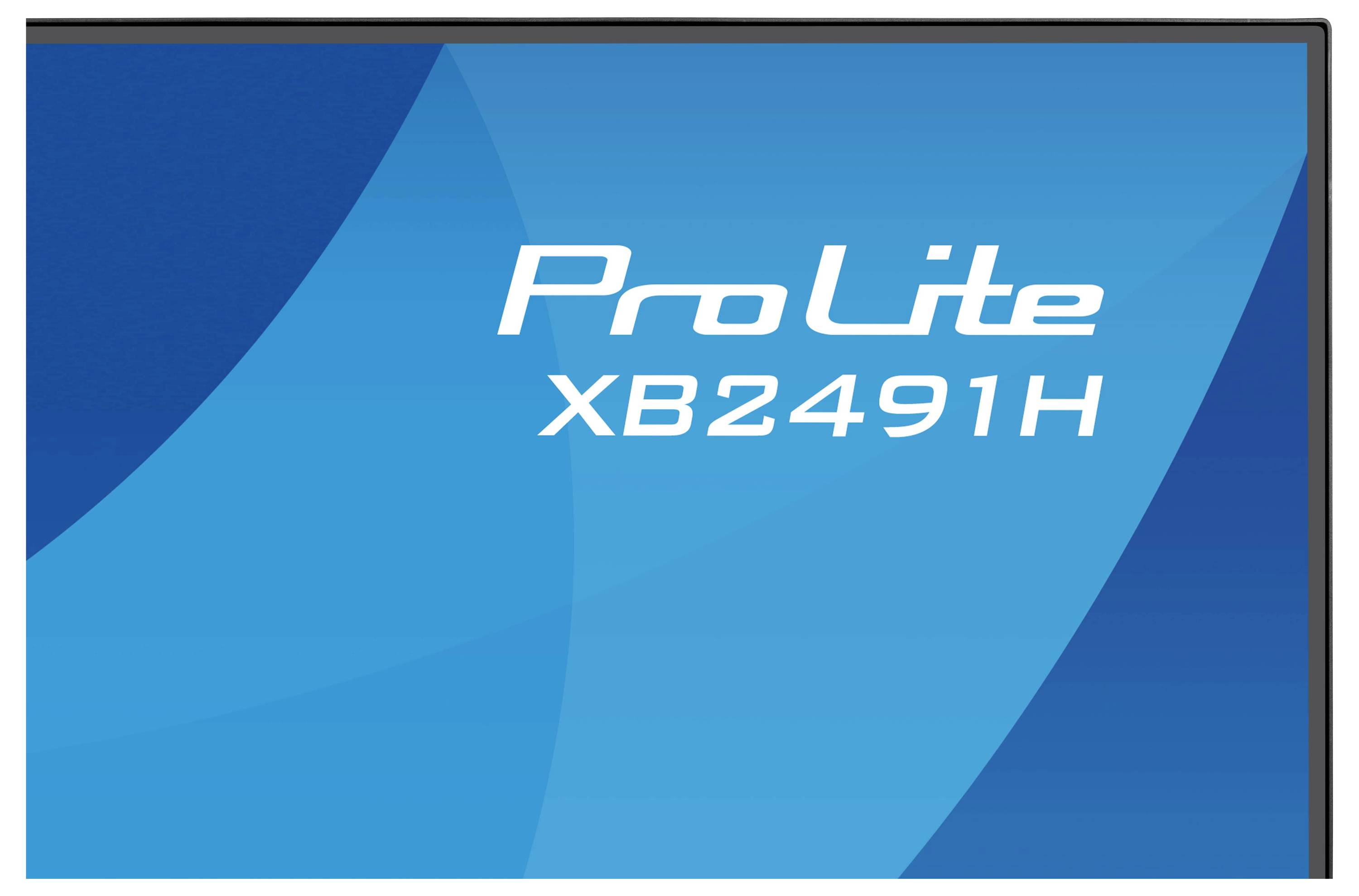 Ein Monitorbildschirm zeigt den Text „ProLite XB2491H