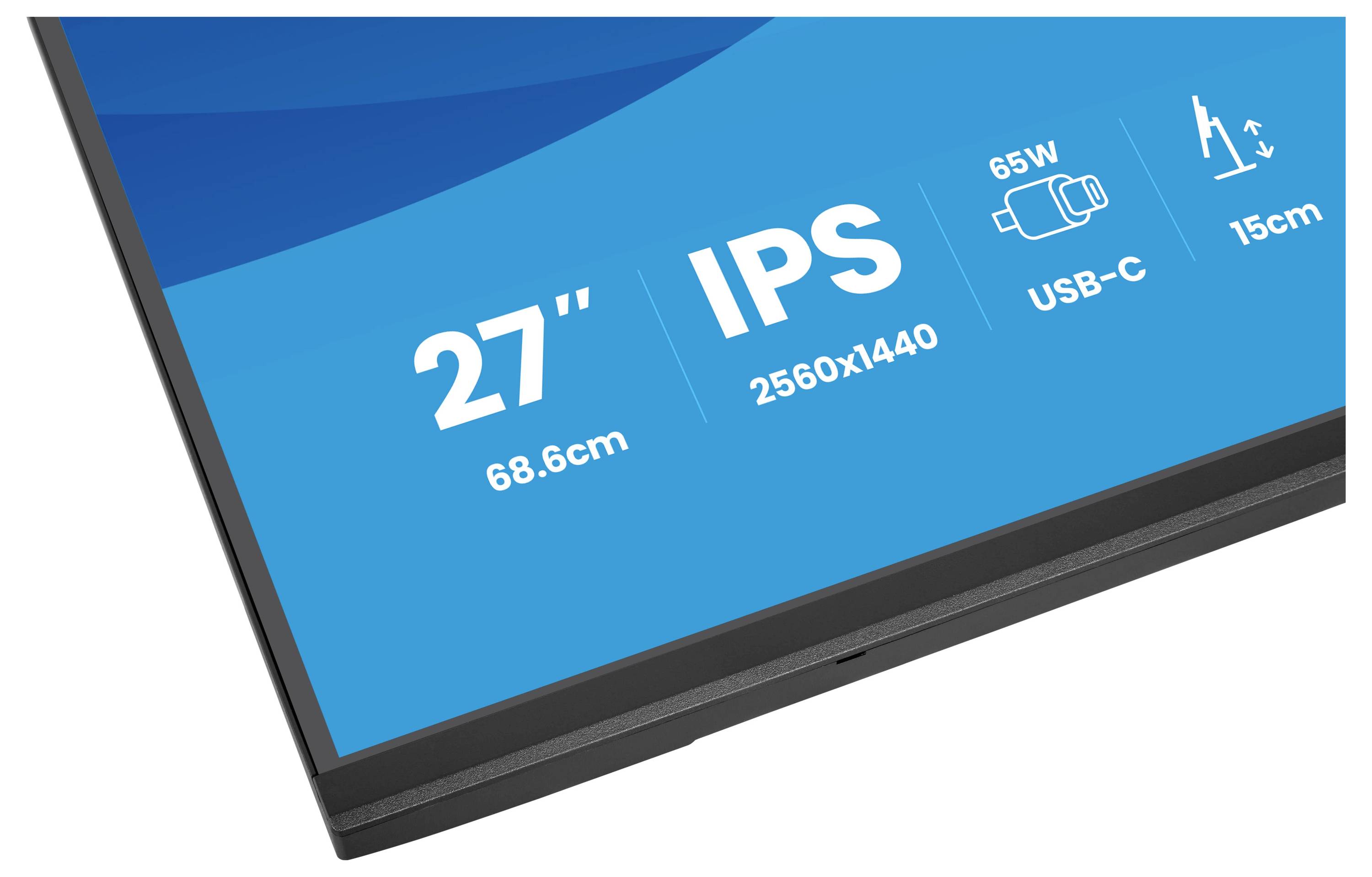 Ein Abschnitt eines Monitorbildschirms mit der Anzeige „27