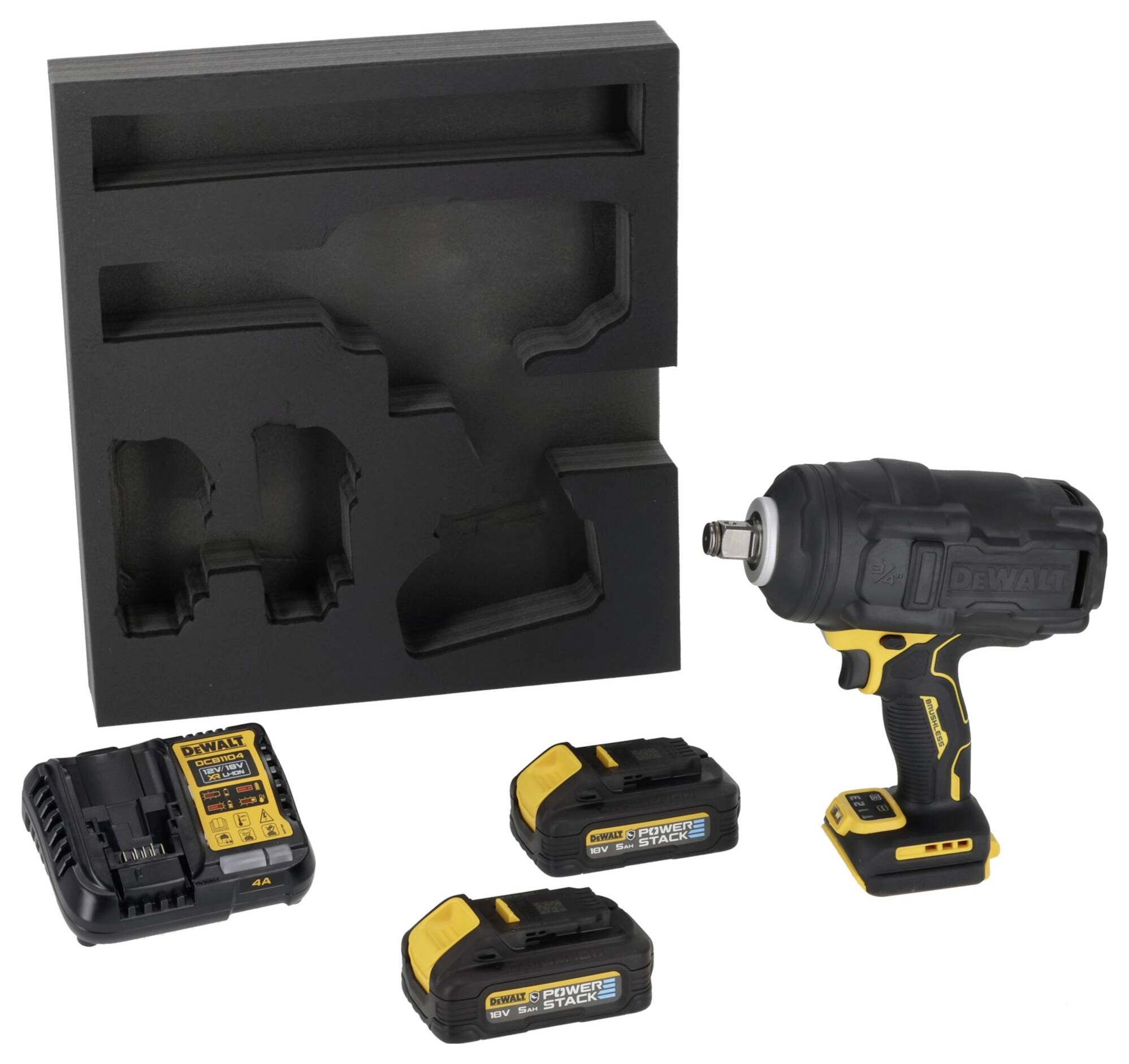 DEWALT DCF964H2G DCF964H2G-QW Akku-Schlagschrauber 18V Anzahl mitgelieferte Akkus 2 5Ah Li-Ion inkl. 2. Akku, inkl. Ladegerät