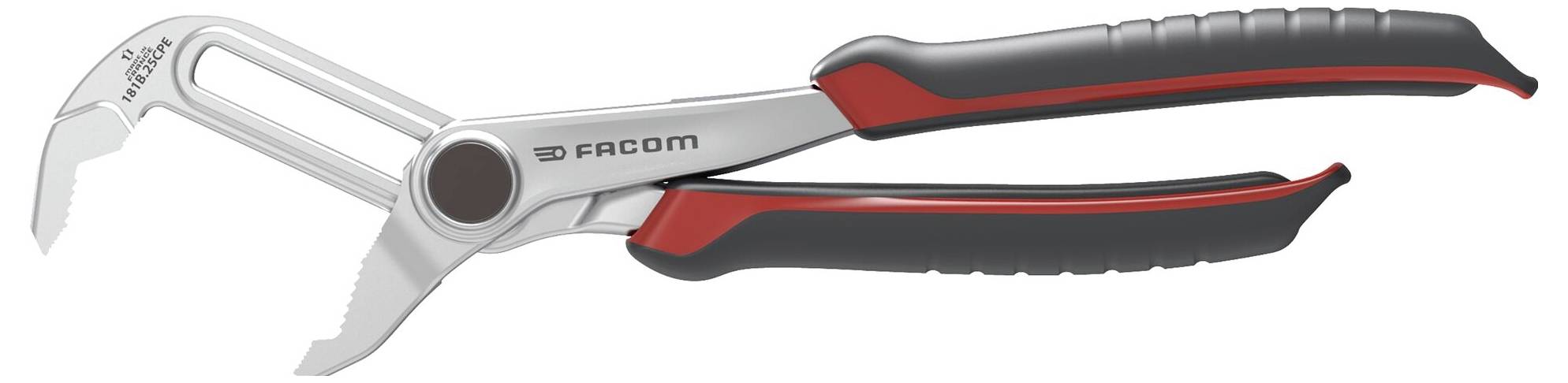 Ein Kreuzschlitz-Schraubenzieher mit schwarzem und blauem Griff, langem Metallschaft und sichtbarem Markennamen auf dem Griff.