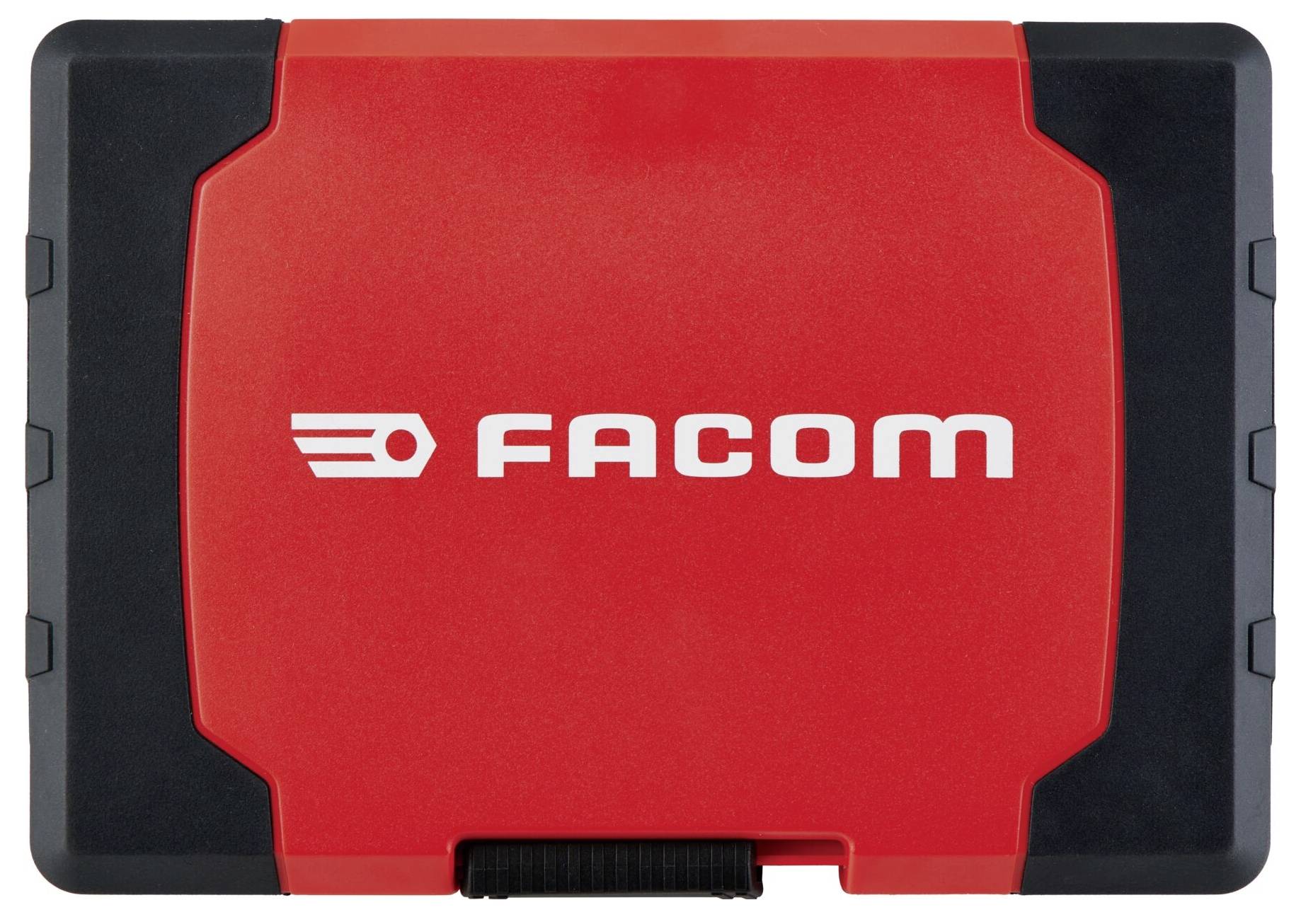 Satz von sechs grünen und schwarzen Schraubendrehern in verschiedenen Größen mit Gummiabzügen und Chrom-Vanadium-Spitzen, Marke „Facom