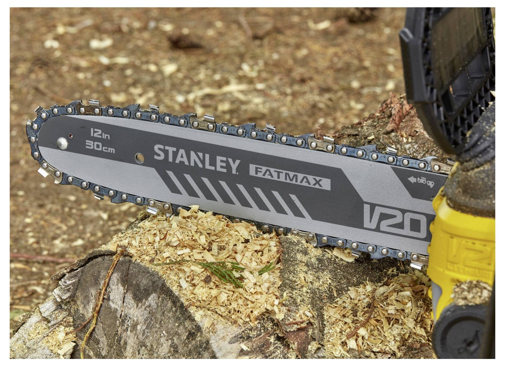 Eine Kettensäge mit der Bezeichnung 