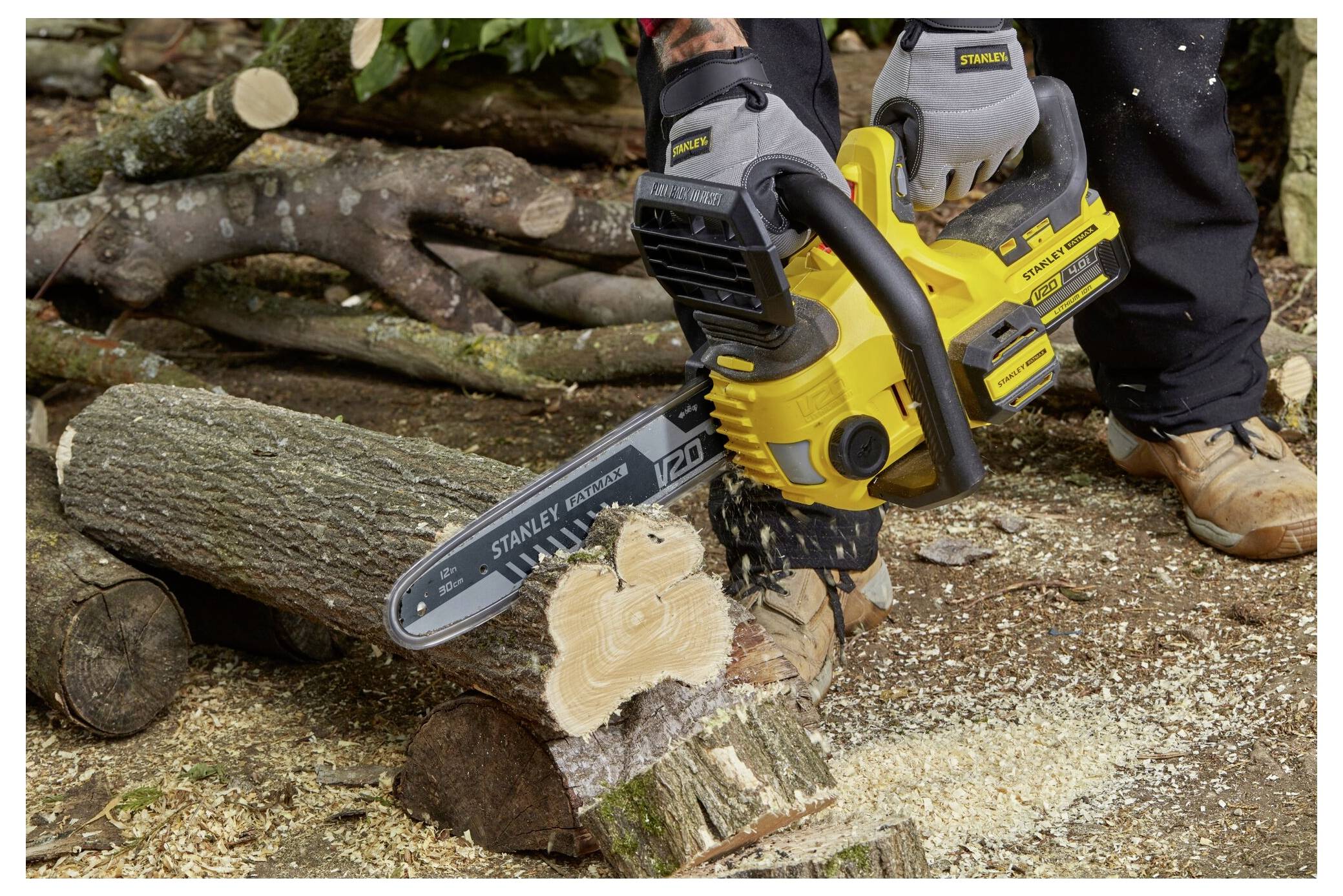 STANLEY V 20 Akku Akku-Kettensäge inkl. Akku, inkl. Ladegerät