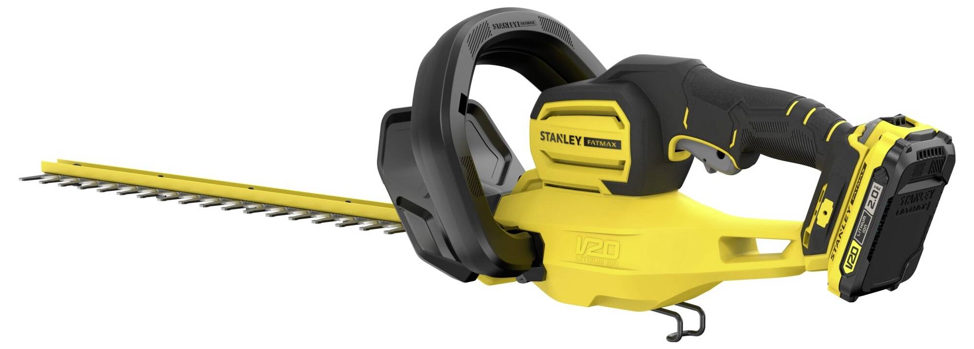 Das Bild zeigt die Unteransicht eines weißen zylindrischen elektronischen Geräts mit einem Ethernet-Anschluss, QR-Code und Konfigurationstasten.