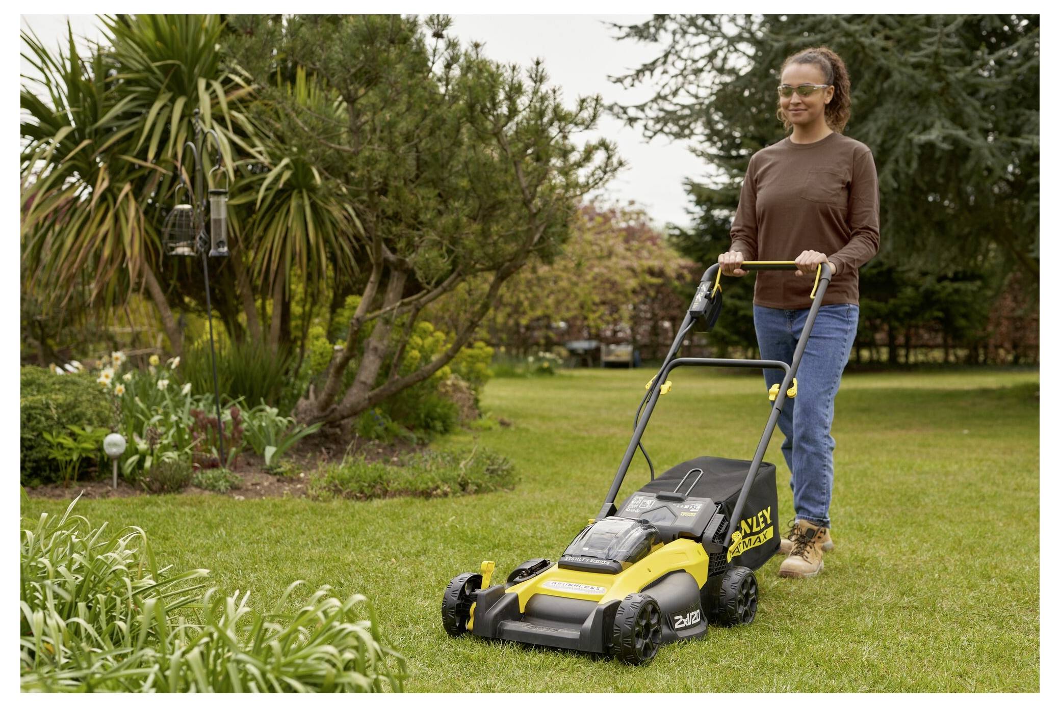 STANLEY V 20 Akku Akku-Rasenmäher inkl. 2. Akku, inkl. Ladegerät 18V