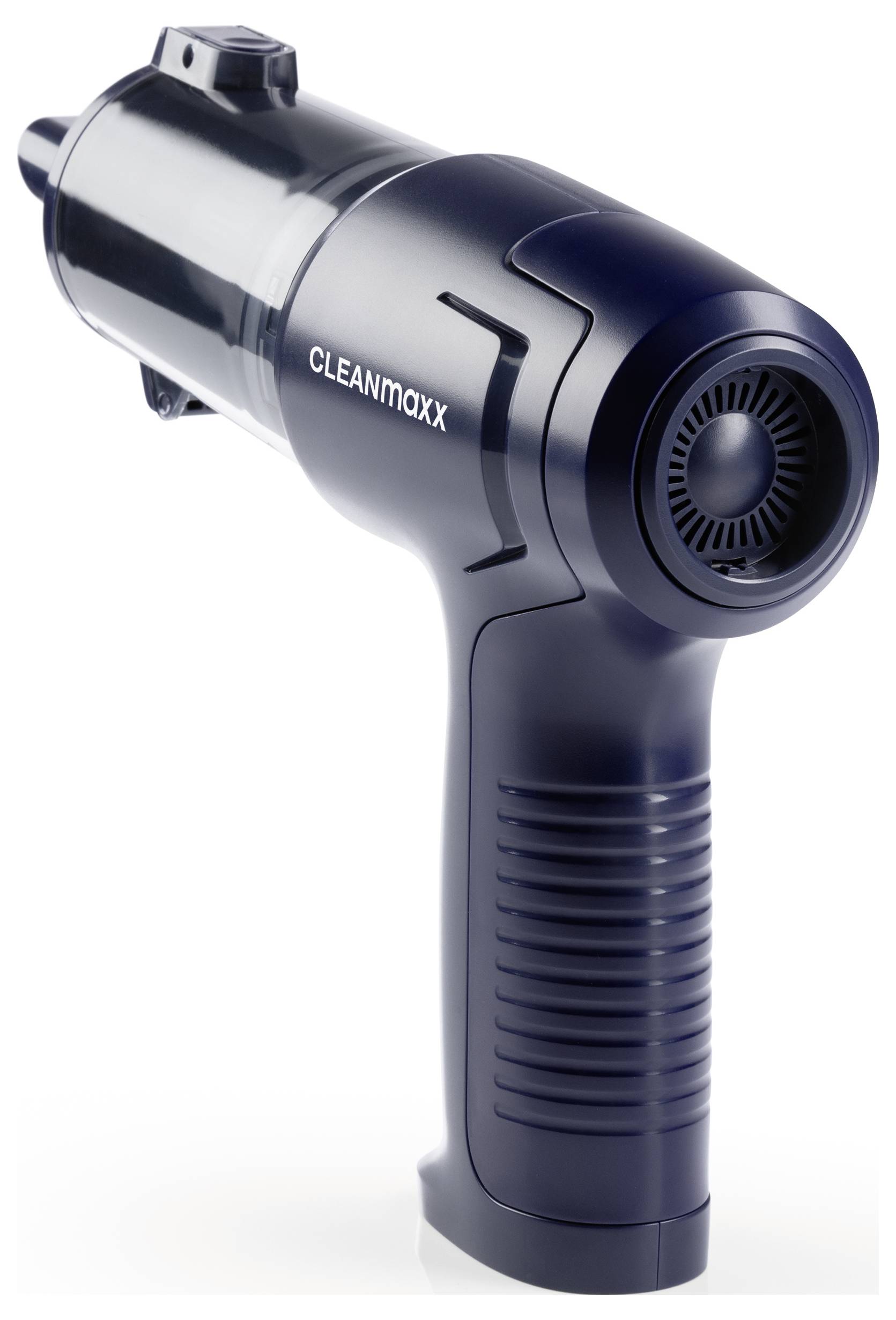 Ein tragbarer Staubsauger mit der Bezeichnung „CLEANmaxx