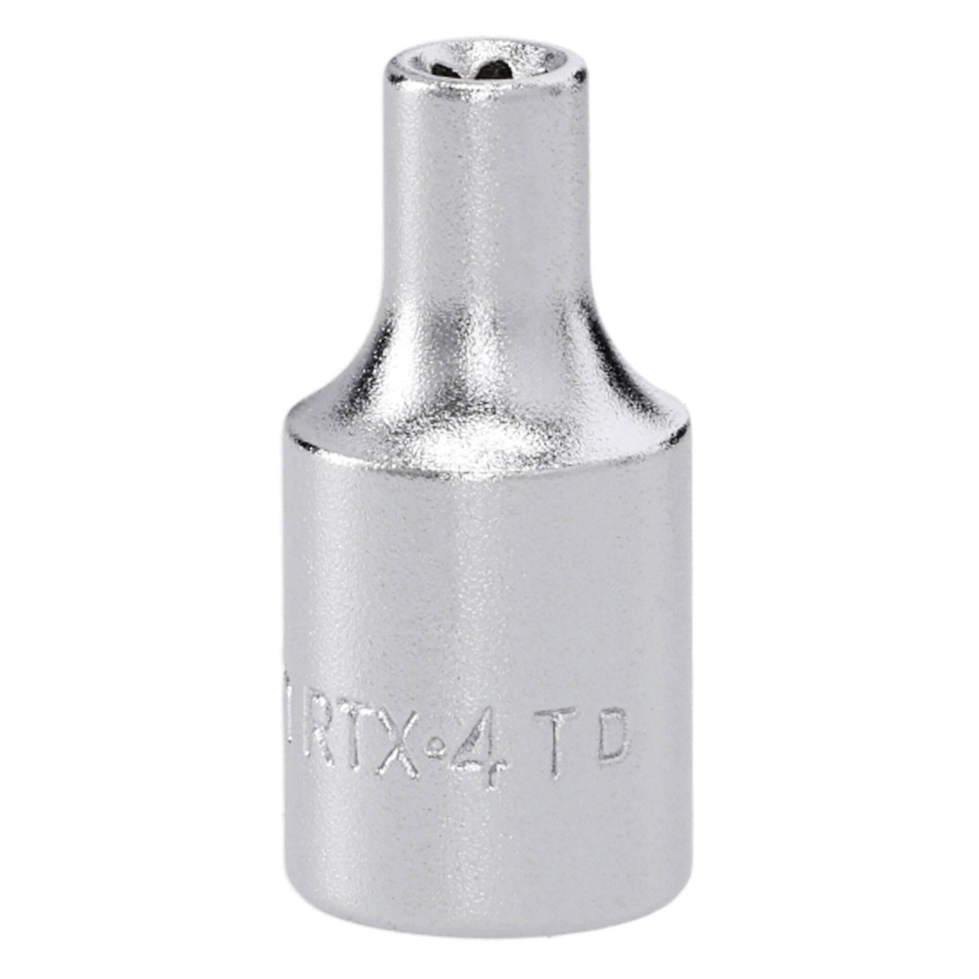 Eine glänzende, zylindrische Metallbuchse mit der Aufschrift 