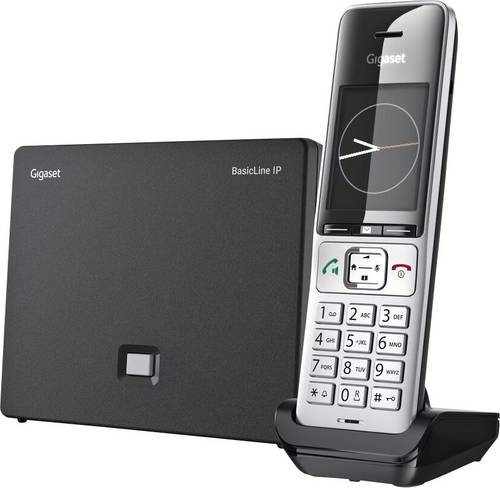 Gigaset BasicLine IP+COMFORT 500HX DECT, GAP, IP-DECT/GAP, VoIP Schnurloses Telefon VoIP Schwarz/Si