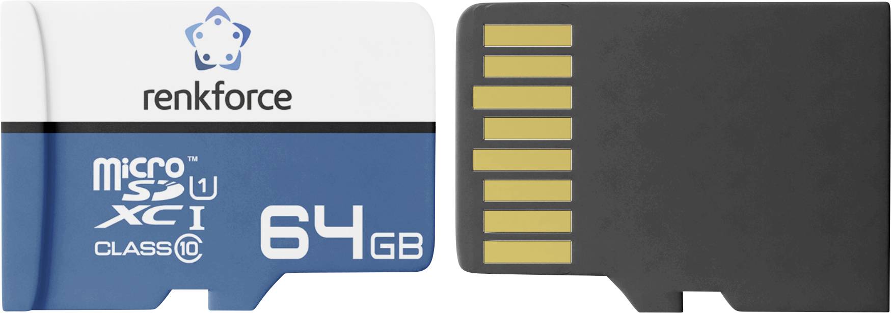 Micro-SD-Speicherkarte mit der Beschriftung „renkforce