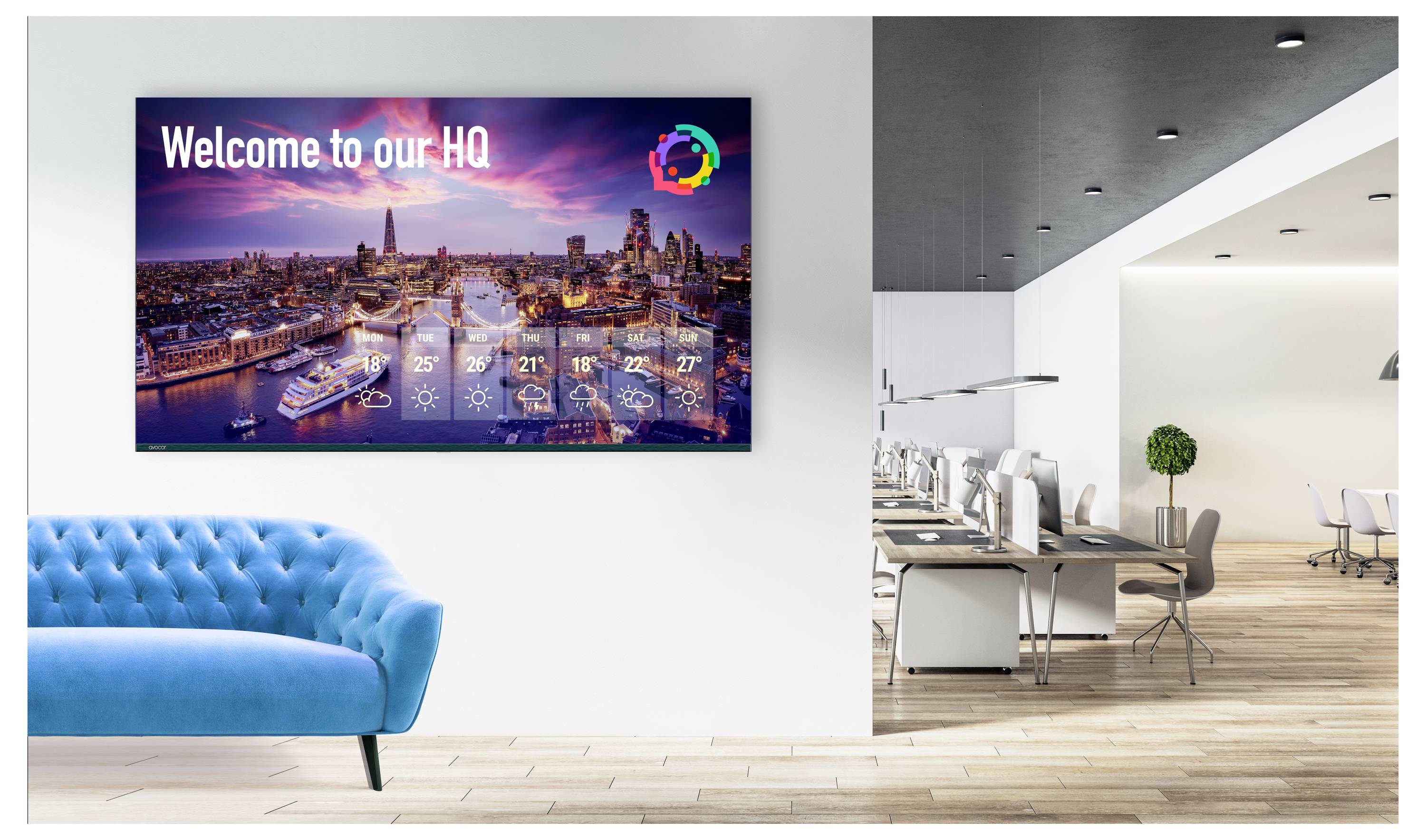Avocor AVK-5510 - 140cm (55") Diagonalk Digital Signage Display 55 Zoll 3840 x 2160 Pixel 16/7
