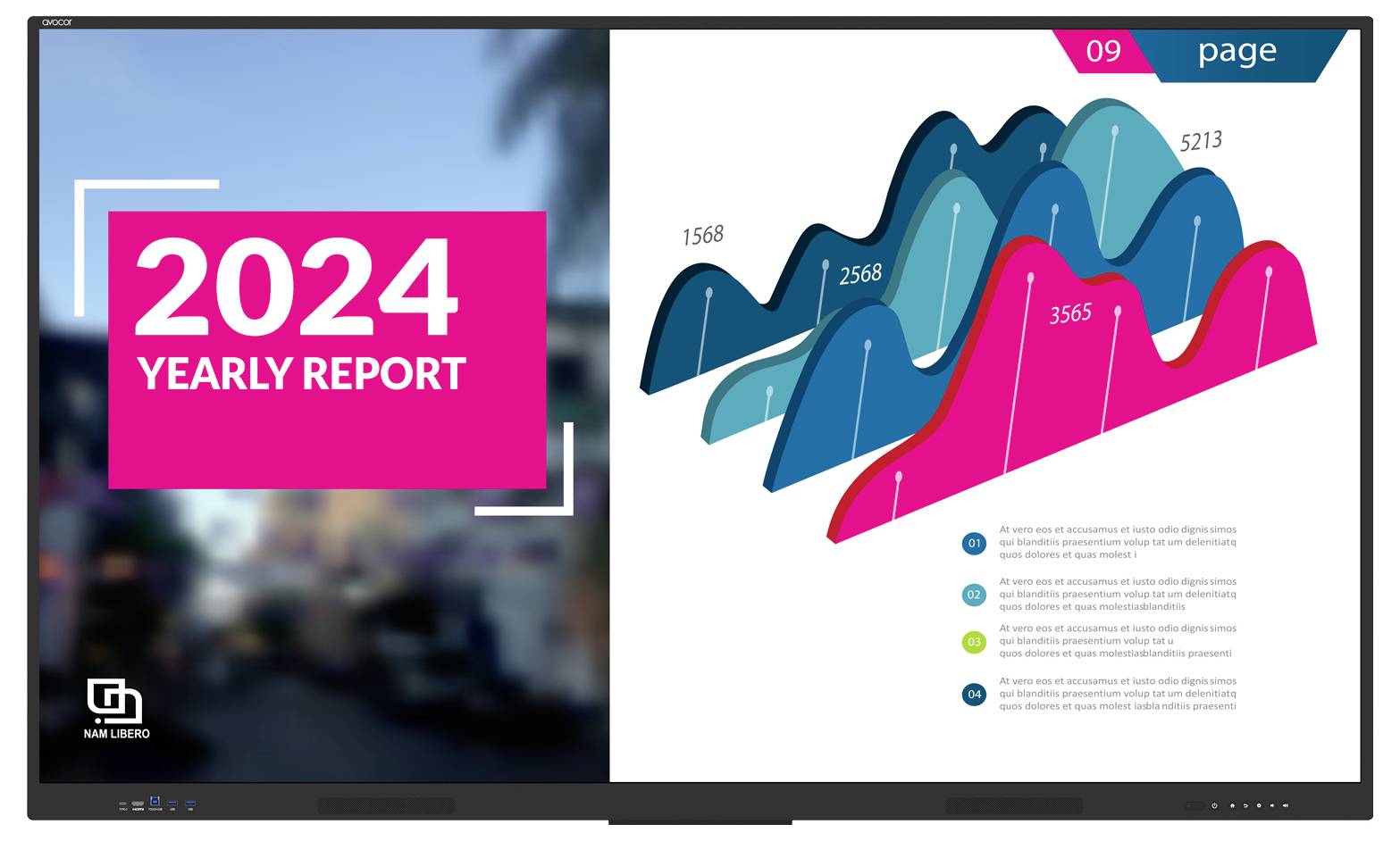Avocor AVE-5550 - 140cm (55") Diagonalk Digital Signage Display 55 Zoll 3840 x 2160 Pixel 16/7