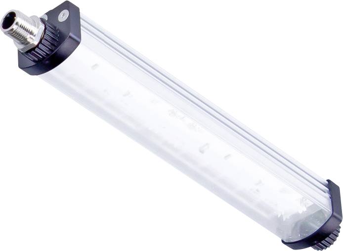 Ein zylindrisches LED-Leuchtenelement mit metallischem Stecker an einem Ende, eingeschlossen in einem transparenten Gehäuse. Entwickelt für den industriellen Einsatz.