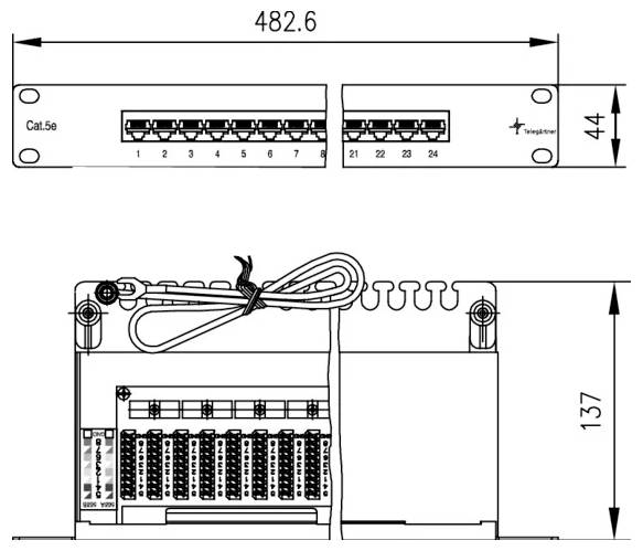 Schwarzes Ethernet-Kabel mit RJ45-Steckern an beiden Enden, aufgerollt auf weißem Hintergrund dargestellt.
