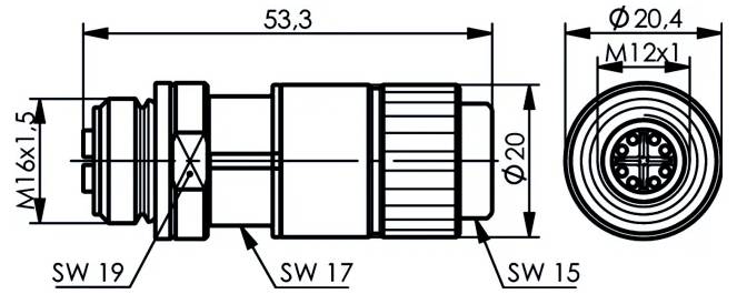 Blaues Ethernet-Netzwerkkabel mit RJ45-Steckern an beiden Enden, in einer ovalen Form auf weißem Hintergrund aufgerollt.