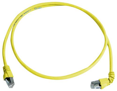 Telegärtner 100008018 RJ45 Patchkabel CAT 6a S/FTP 0.5 m Gelb Flammwidrig, mit Knickschutztülle 1 S