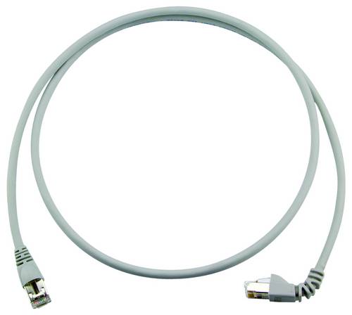Telegärtner 100008502 RJ45 Patchkabel CAT 6a S/FTP 3.0 m Grau Flammwidrig, mit Knickschutztülle 1 S