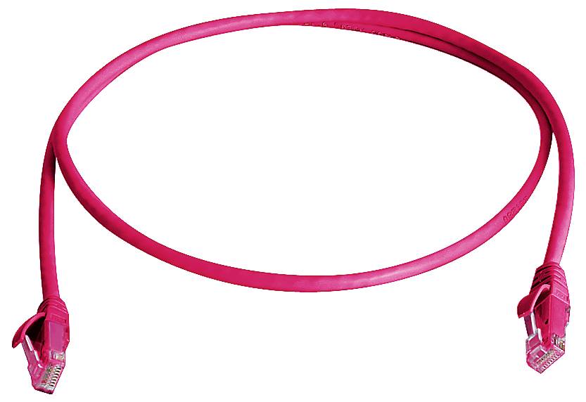 Telegärtner 100008516 RJ45 Netzwerkkabel, Patchkabel CAT 6 3.0m Rot Flammwidrig, mit Knickschutztülle 1St.