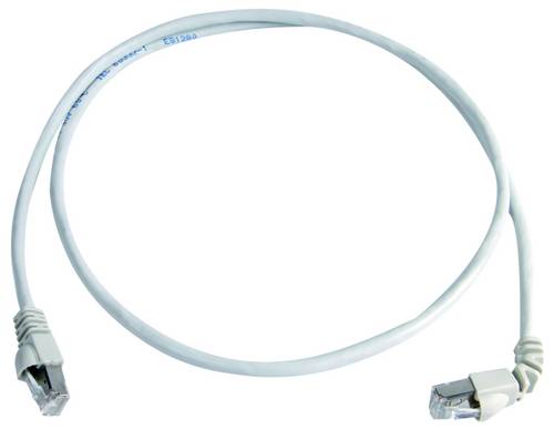Telegärtner 100008677 RJ45 Patchkabel CAT 6a S/FTP 5.0 m Weiß Flammwidrig, mit Knickschutztülle 1