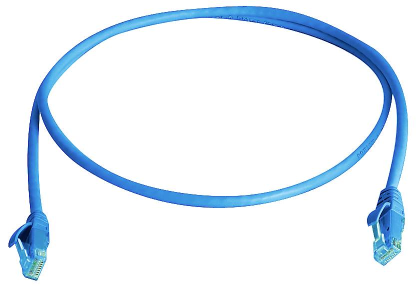 Telegärtner 100009090 RJ45 Netzwerkkabel, Patchkabel CAT 5e 10.0m Blau Flammwidrig, mit Knickschutztülle 1St.