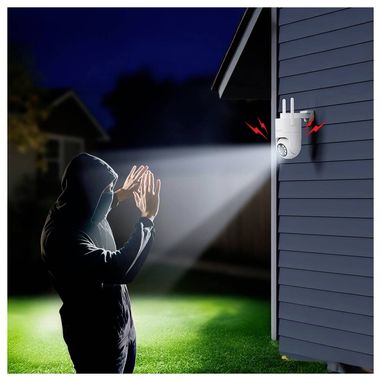 Foscam PD8 PD8 Kabellos, WLAN IP Überwachungskamera 3840 x 2160 Pixel