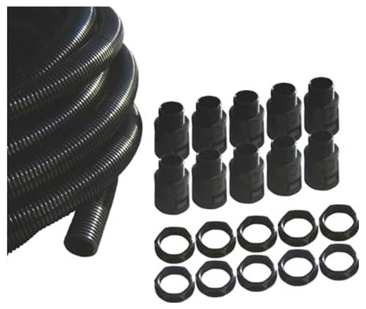 ABB 7TCA296180R0006 CP-AF20A Schlauch, Verschraubung, Gegenmuttern Schwarz 1 Set