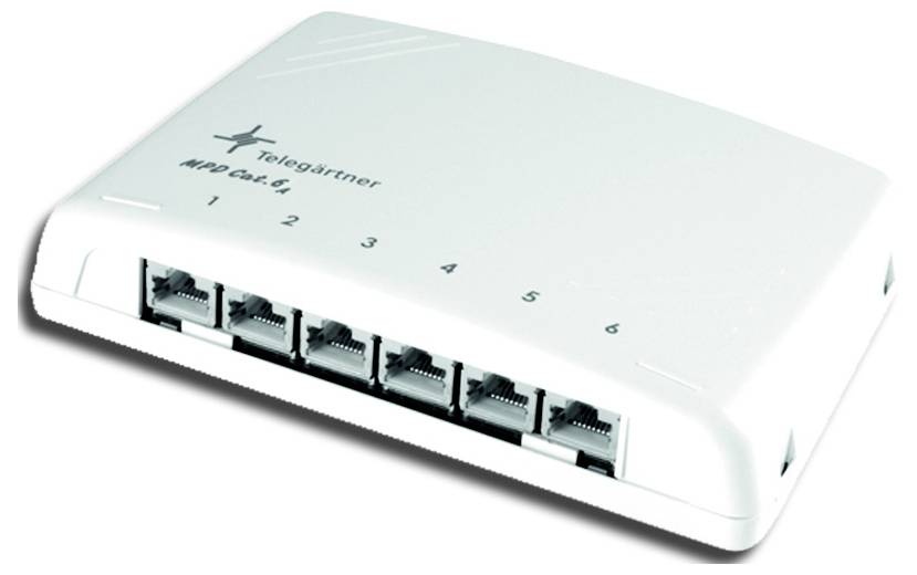 Telegärtner 100006988 Verteiler CAT 6a Grau