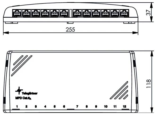 Technische Zeichnung eines Steckverbinders mit Abmessungen, einschließlich L±50 Länge, max. Ø6,4 und anderen Messwerten wie 13,2, 8,7, 24, 12,4 und 13,5.