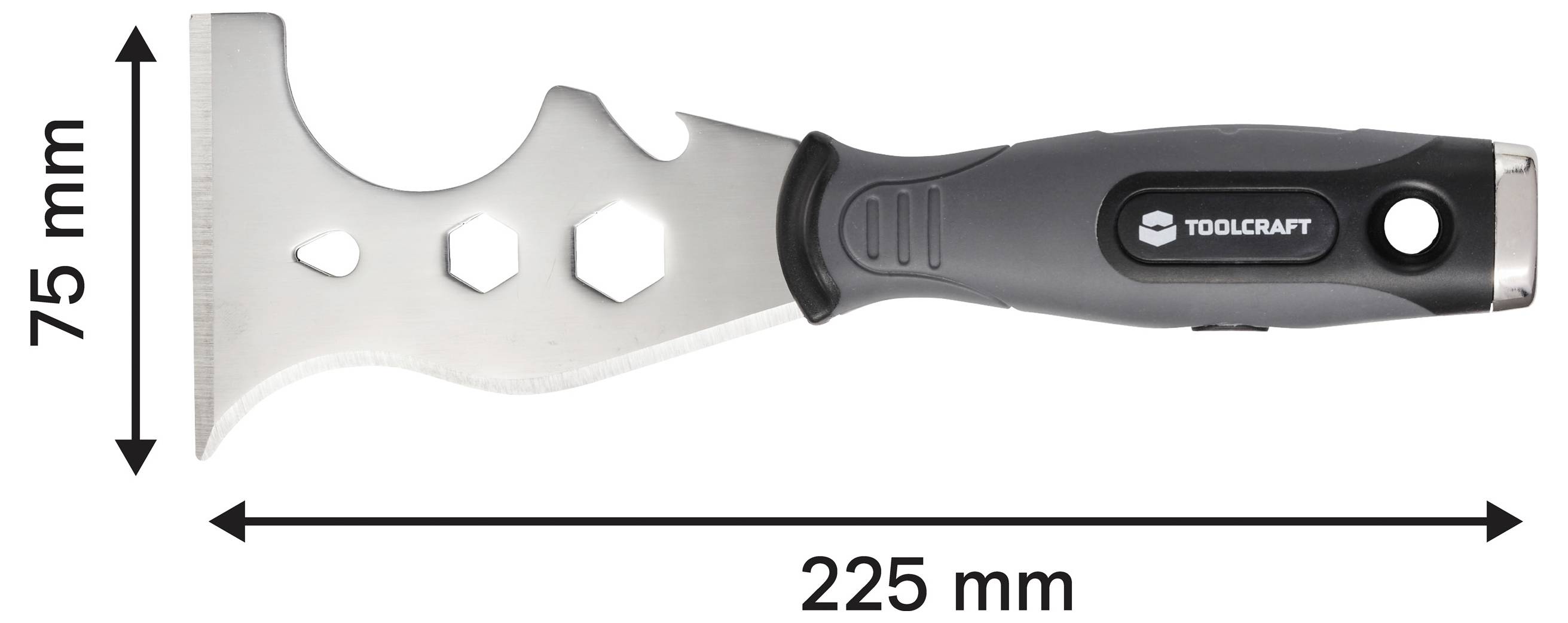 TOOLCRAFT TO-11225955 Multifunktionsspachtel (L x B) 225mm x 75mm