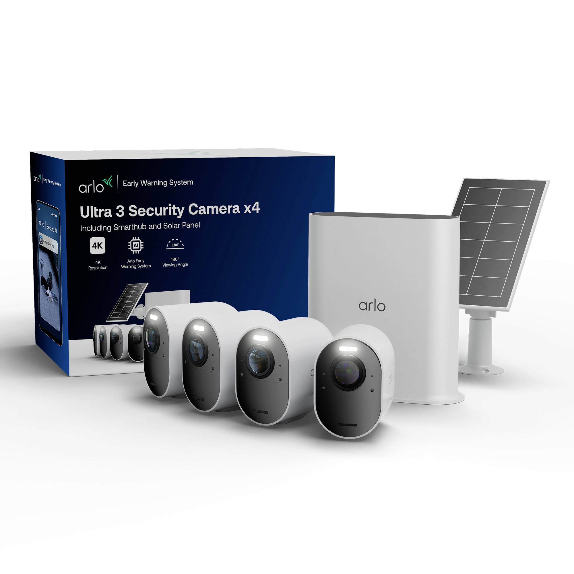 ARLO Ultra 3 Security Camera 4-cam kit VMC5450-111EUS IP-Überwachungs-Set
