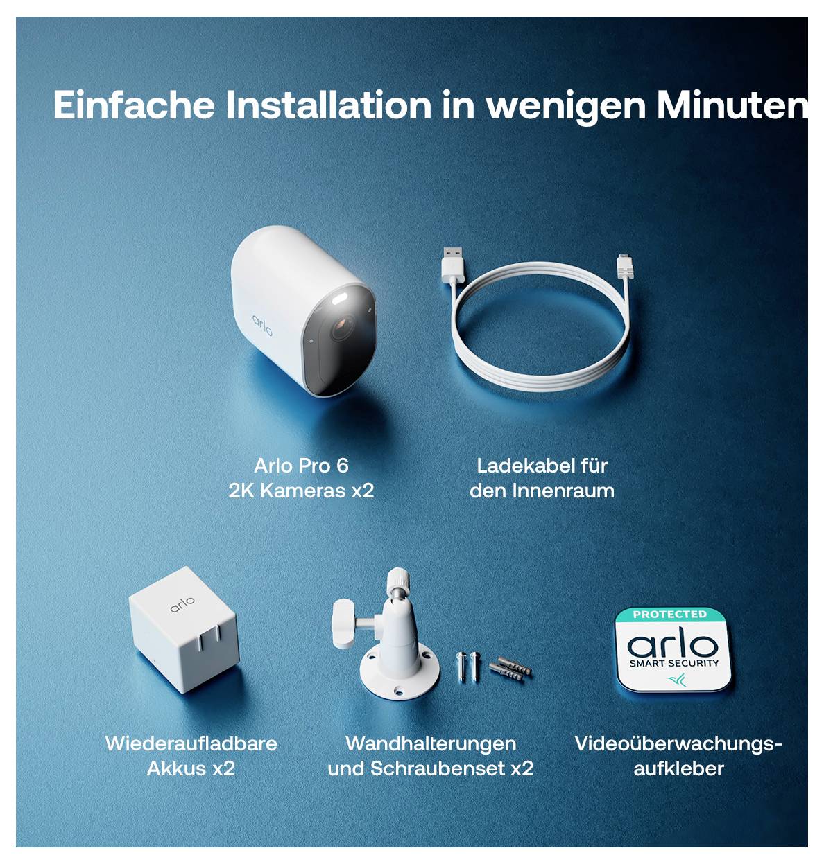ARLO PRO 6 2-CAM VMC4270P-100EUS IP-Überwachungskamera