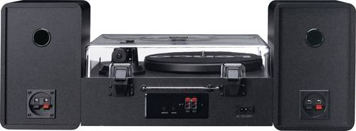 Lenco MC-760BK Stereoanlage DAB+, CD, MP3, Plattenspieler, Bluetooth®, Schwarz