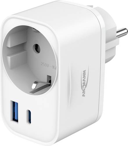 Ansmann HS220 USB Ladegerät 20 W 1x USB-A, 1x USB-C® Weiß Innenbereich