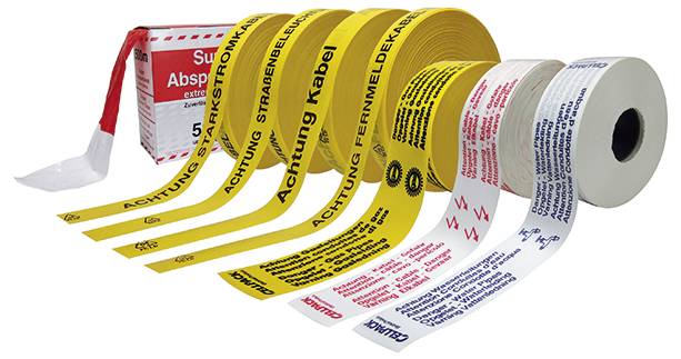 CellPack 145862 No.26/KABEL/0.15-40-250/YE No. 26 Kabel Absperrband Optimale Verlegung 40cm oberhalb der Versorgungsleitung