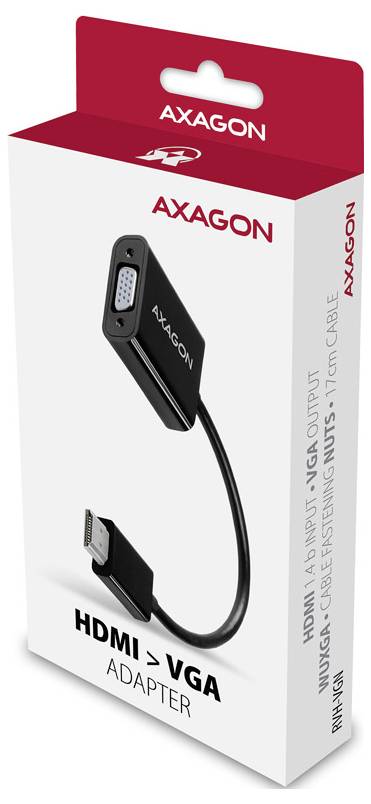 AXAGON RVH-VGN HDMI / VGA Adapter [1x HDMI-Stecker - 1x VGA-Buchse] 15cm