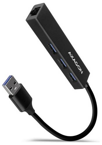 Axagon HMA-GL3A Multiport-Hub USB 3.0 Typ A Gbit-LAN 3x USB-A microSD
