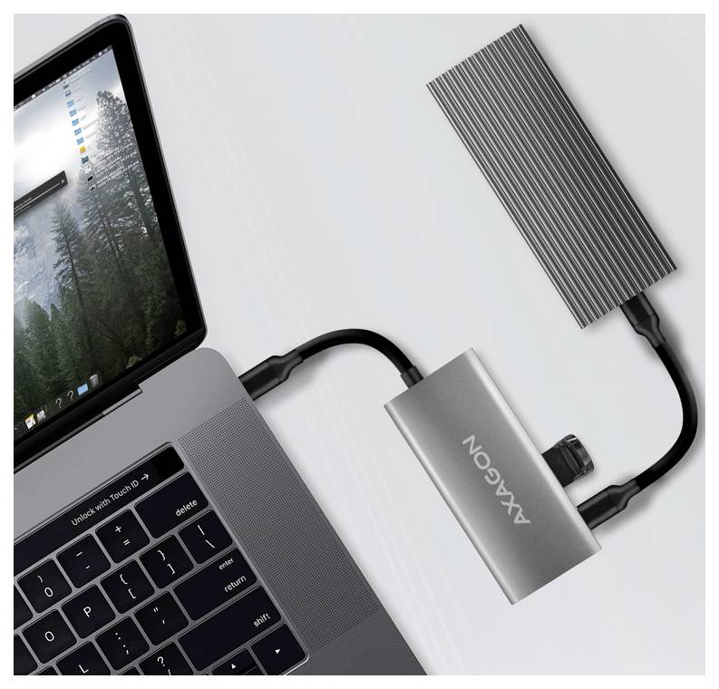 AXAGON HMC-4G2 USB-Hub 4 Port USB-C® PD, USB-A (USB 3.2 Gen 2), USB-C® (USB 3.2 Gen 2) USB 3.1 Gen2 10 GBit/s