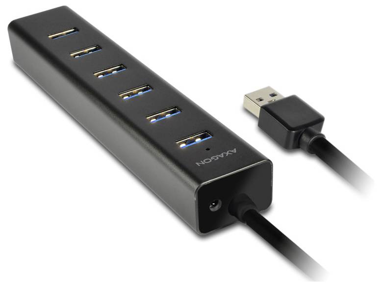 AXAGON HUE-SA7BP USB-Hub 7 Port USB-A, Micro USB USB 3.2 Gen1 5 GBit/s