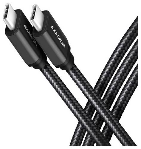AXAGON USB-C® Kabel USB 3.2 Gen1 USB-C® Stecker 1.5 m Schwarz vergoldete Steckkontakte BUCM3-CM15AB